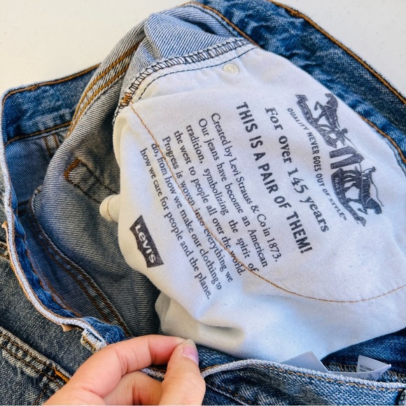 Levi's Raw Hem Cut Offs Denim Daisy Dukes 36 / XL - Picture 10 of 16